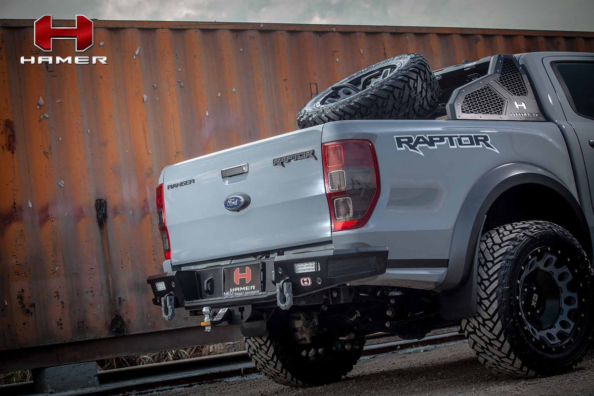 M-Series Rear Bar on the Ford Ranger Raptor Gen 1, in the box