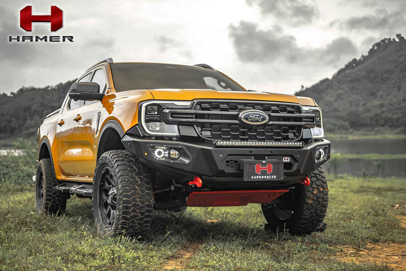 Hamer King Series Bull Bar No Loop fitted to a Next Gen Ford Ranger & Everest (2022+)