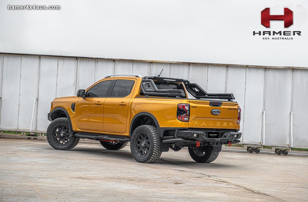 Night Fury Sports Bar on the Next Gen Ford Ranger & Raptor, close-up detail