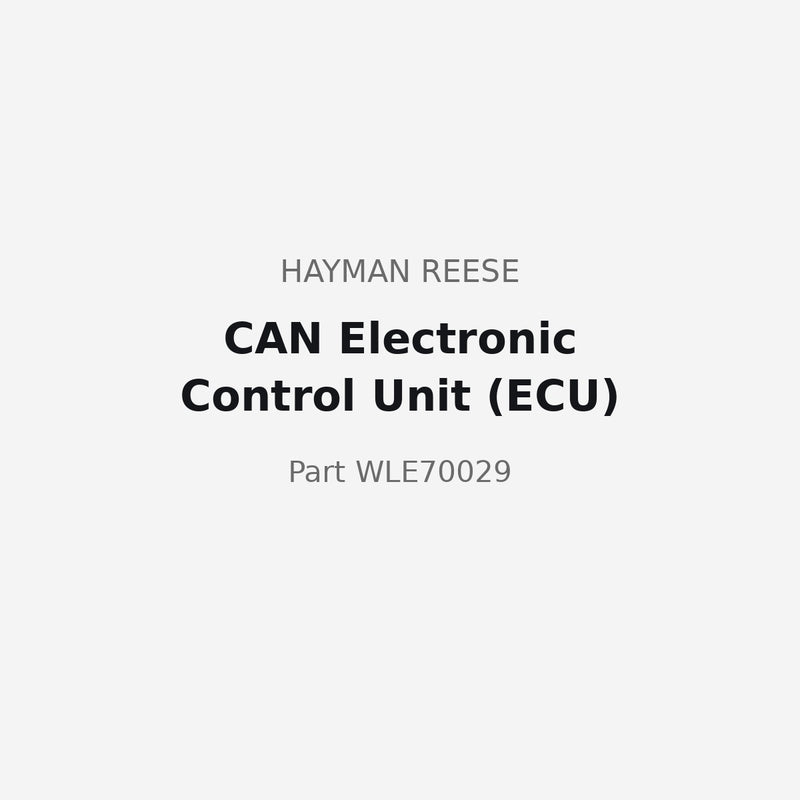 Hayman Reese CAN electronic control unit for Next Gen Ford Ranger, part WLE70029