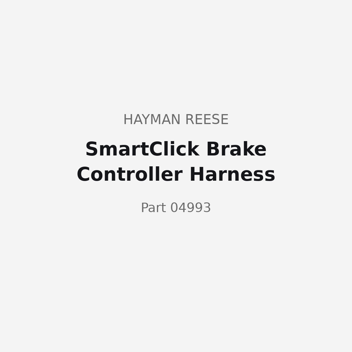 Hayman Reese SmartClick brake controller harness, part 04993