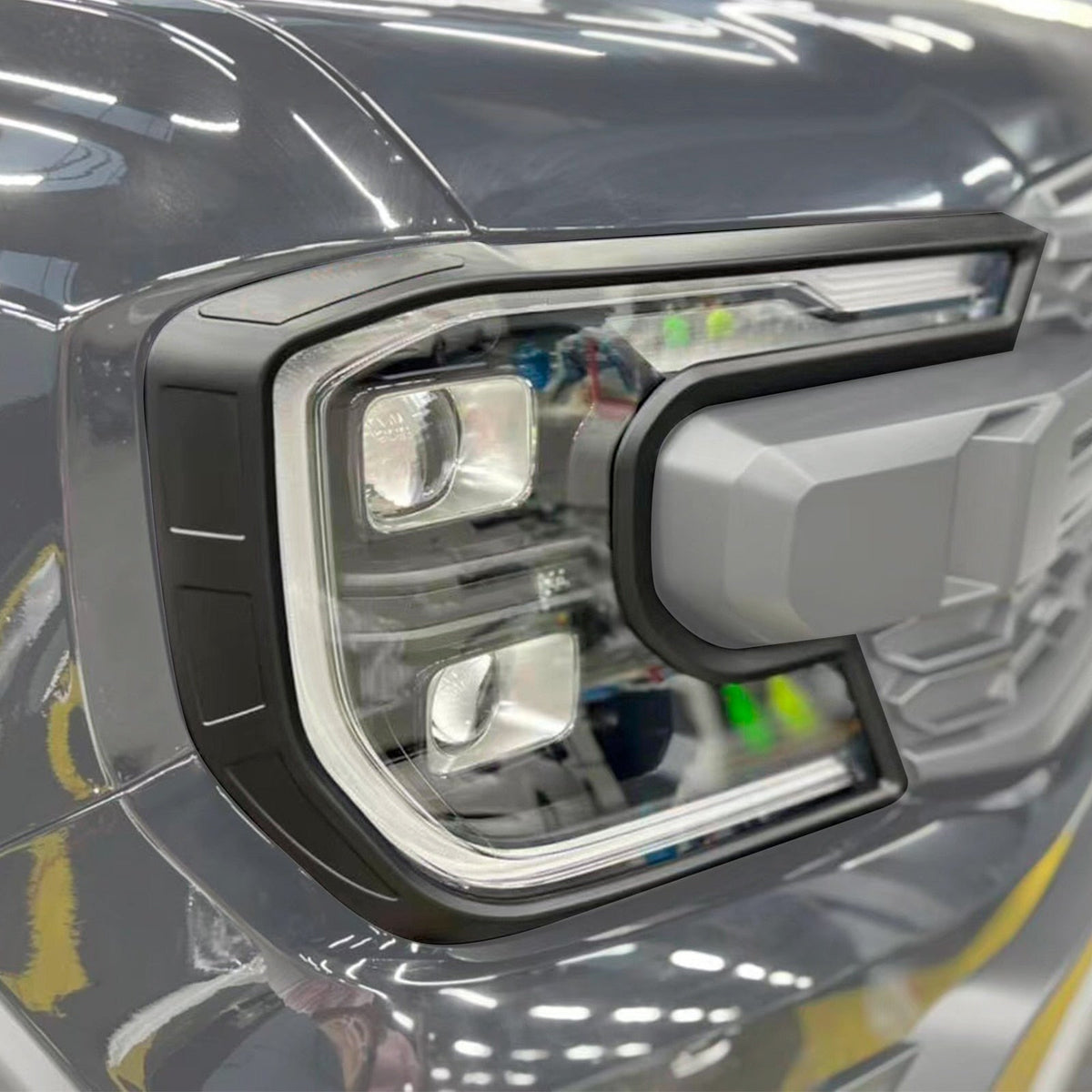 NXG Headlight Trim Covers fitted to a Next Gen Ford Ranger & Everest (2022-Current)