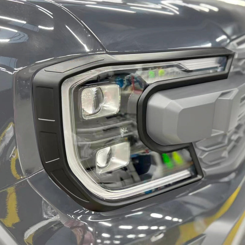 NXG Headlight Trim Covers fitted to a Next Gen Ford Ranger & Everest (2022-Current)