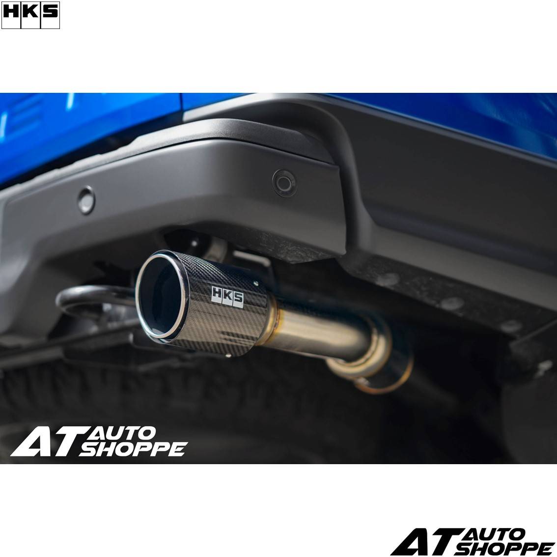 Exhaust Muffler on the Next Gen Ford Ranger Raptor, side view