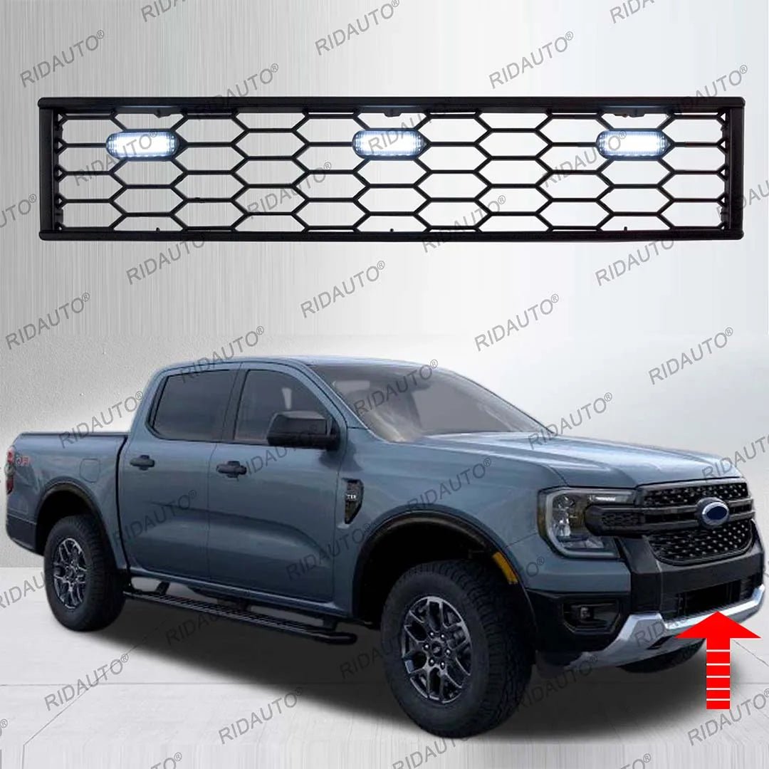 Lower Mesh Grille Insert on the Next Gen Ford Ranger, fitted on the vehicle