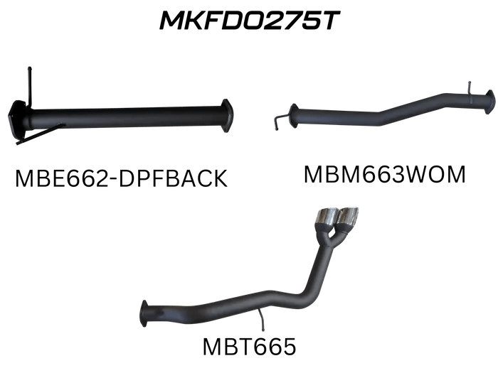 Exhaust System V6 for the Next Gen Ford Everest, close up detail