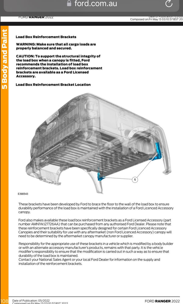 Next Gen Ford Ranger Canopy (2Tone Venture Canopy)
