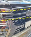 Next Gen Ford Ranger Grille Blackout Covers (Carbon Fibre Style ABS)CosmeticNXG