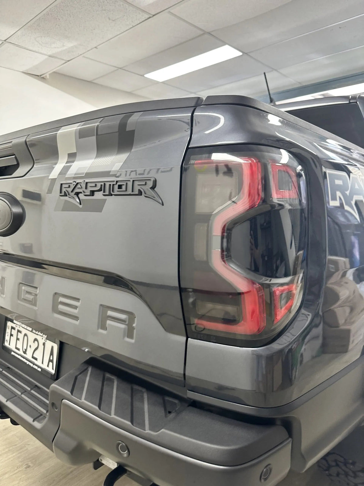 Tail Light Overlays for the Next Gen Ford Ranger, close up detail