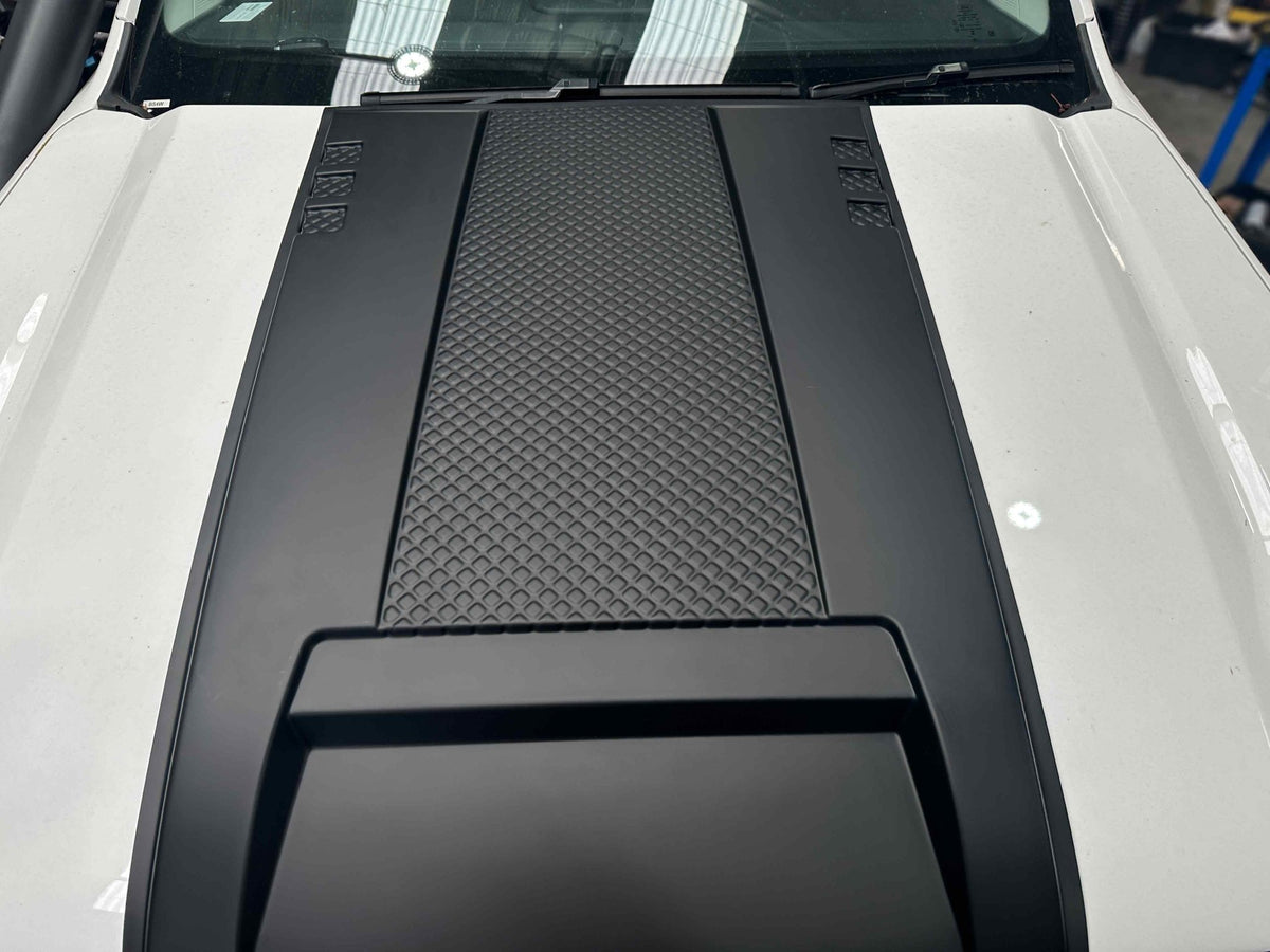 Bonnet Scoop, AU Stock for the Next Gen Ford Ranger, fitted on the vehicle