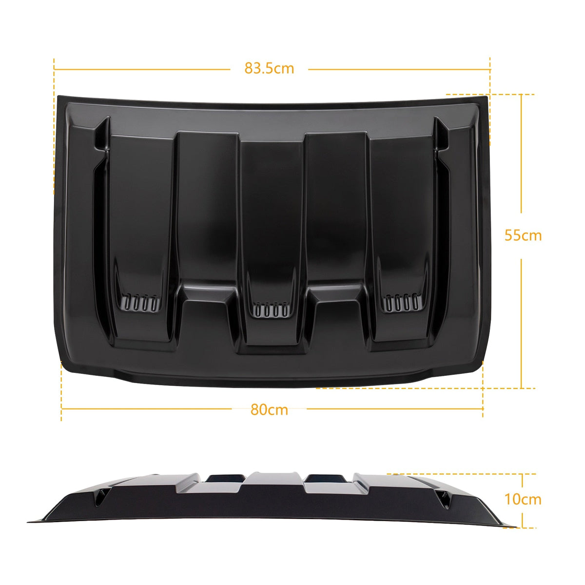 Bonnet Scoop for the Next Gen Ford Ranger, side view
