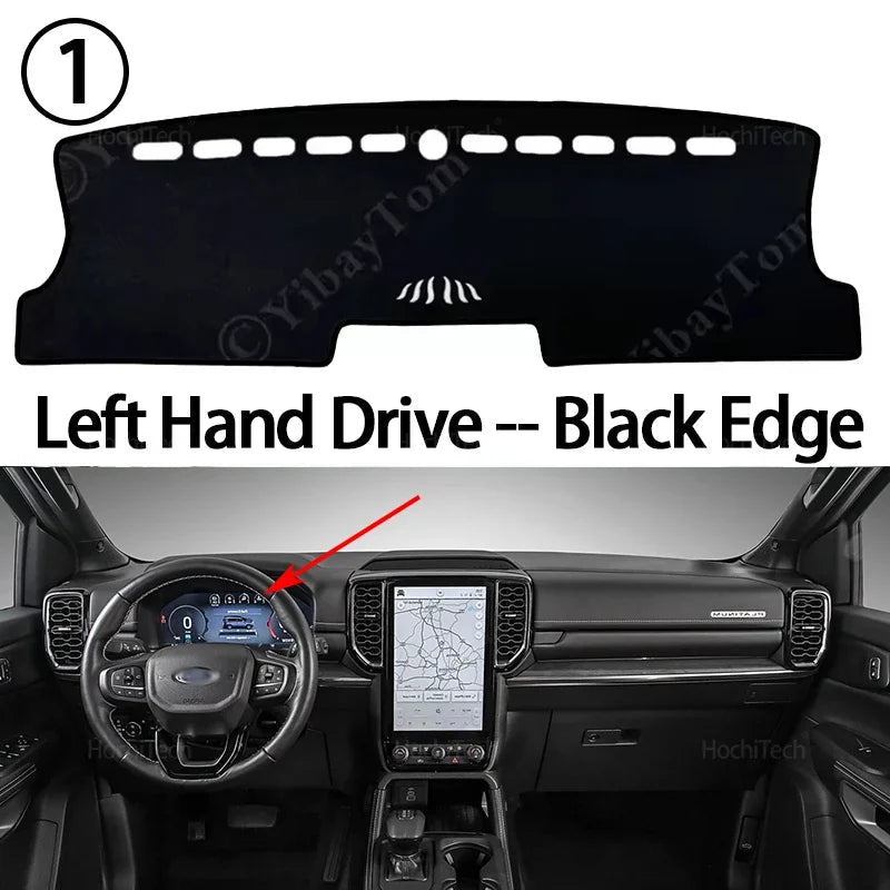 Dash Mat Cover for the Next Gen Ford Ranger, underside view