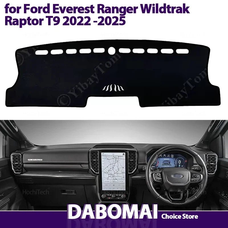 Dash Mat Cover for the Next Gen Ford Ranger, side view
