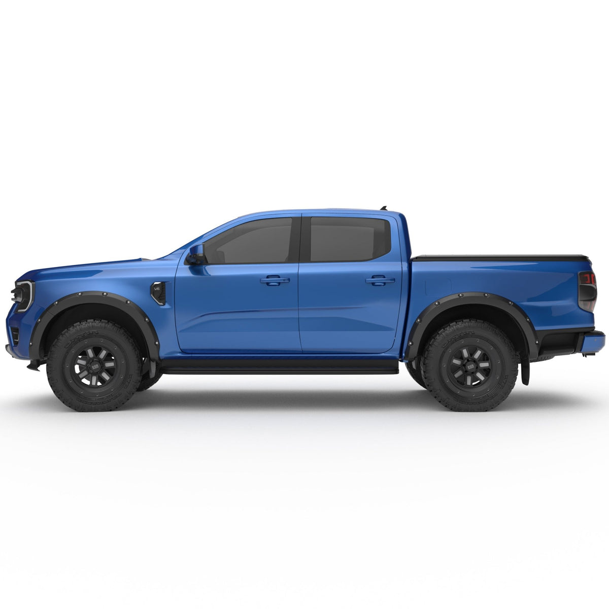 Fender Flares (Matte Black) for the Next Gen Ford Ranger, fitted on the vehicle