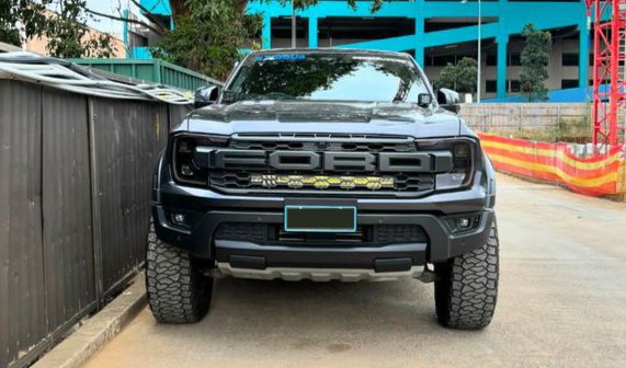 Headlight Protection Film for the Next Gen Ford Ranger, fitted on the vehicle