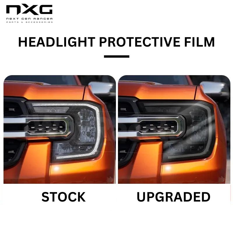 Headlight Protection Film for the Next Gen Ford Ranger, close up detail