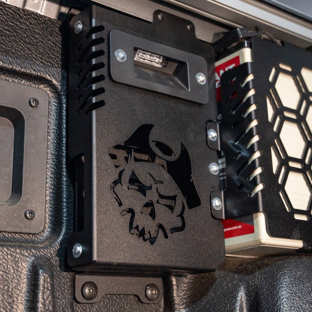 Tub Battery Mount 150Ah for the Next Gen Ford Ranger, side view