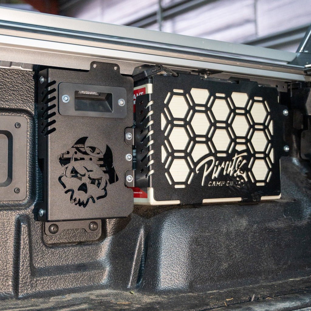 Tub Battery Mount 150Ah for the Next Gen Ford Ranger, rear angle