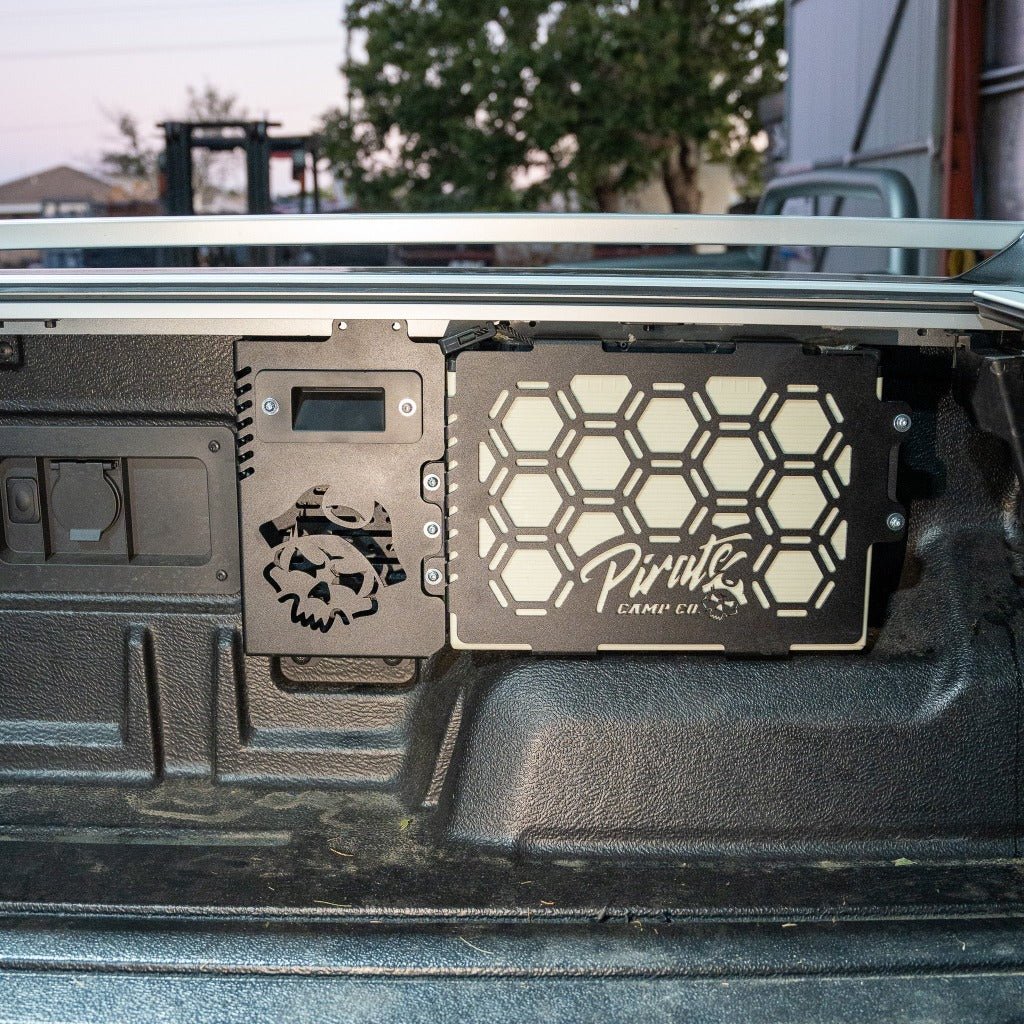 Tub Battery Mount 150Ah for the Next Gen Ford Ranger, fitted on the vehicle