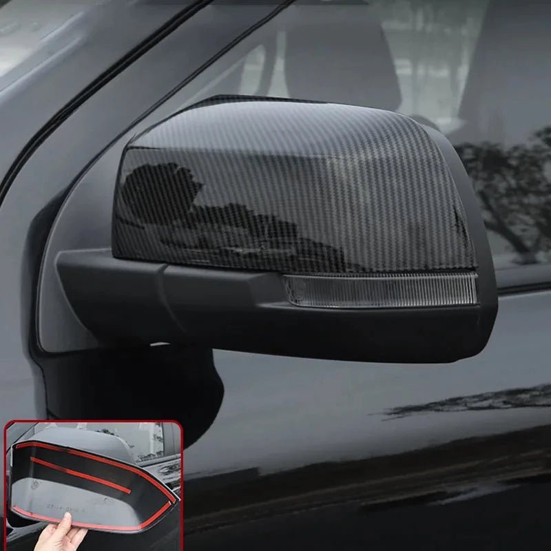 Side Mirror Covers for the Next Gen Ford Ranger, rear angle