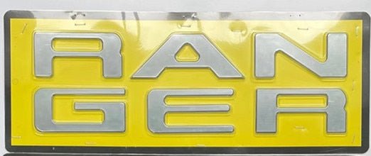 Tailgate Infill Stickers for the Next Gen Ford Ranger, close up detail