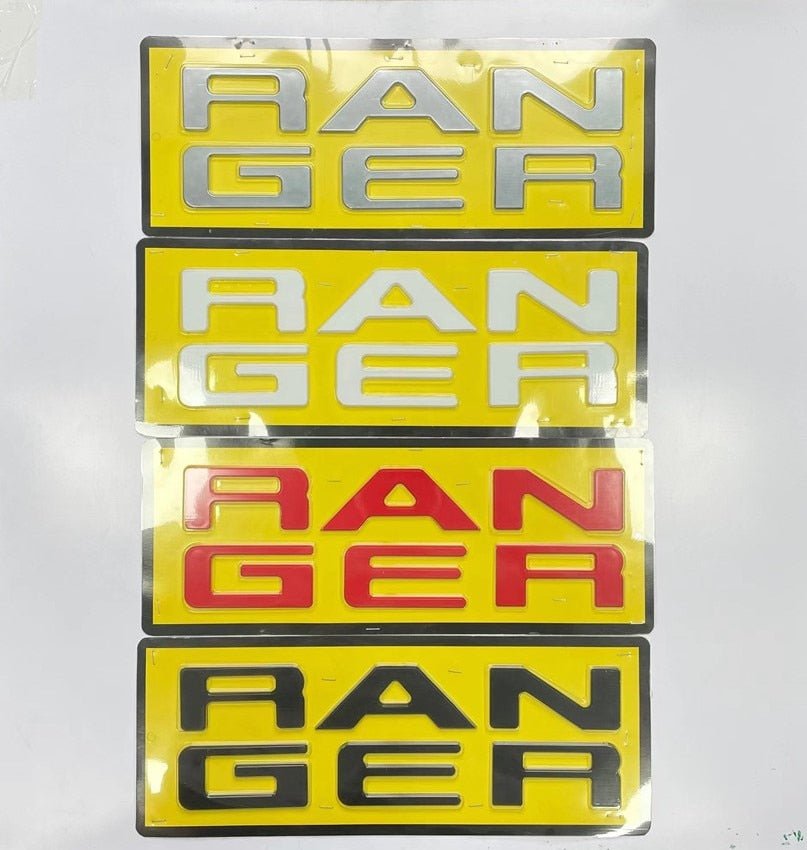 Tailgate Infill Stickers for the Next Gen Ford Ranger, front angle