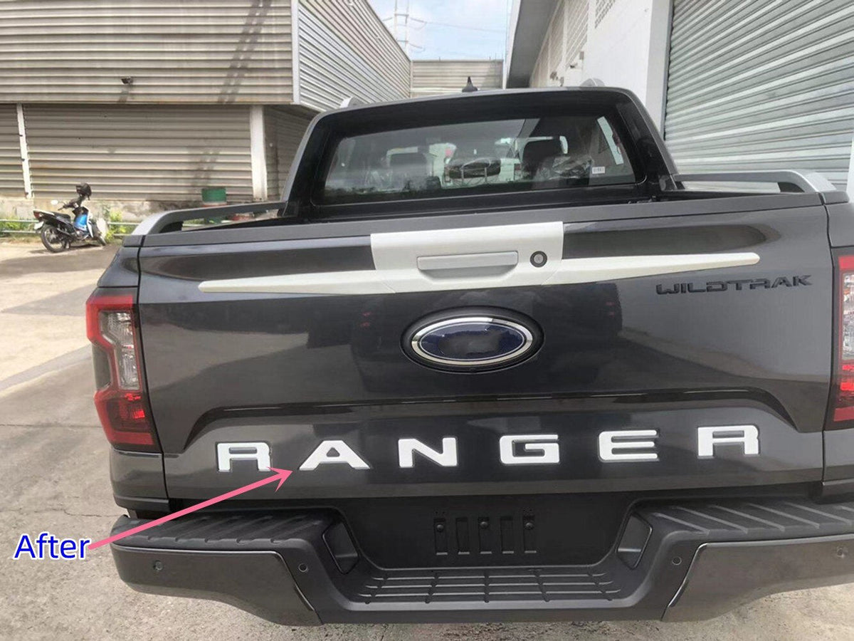 Tailgate Infill Stickers for the Next Gen Ford Ranger, side view