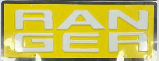 Tailgate Infill Stickers for the Next Gen Ford Ranger, fitted on the vehicle