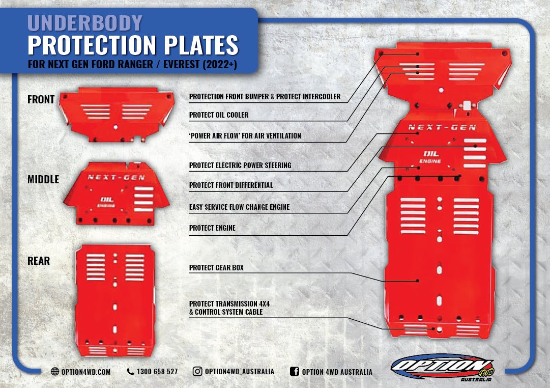Option 4WD Underbody Armour for the Next Gen Ford Ranger