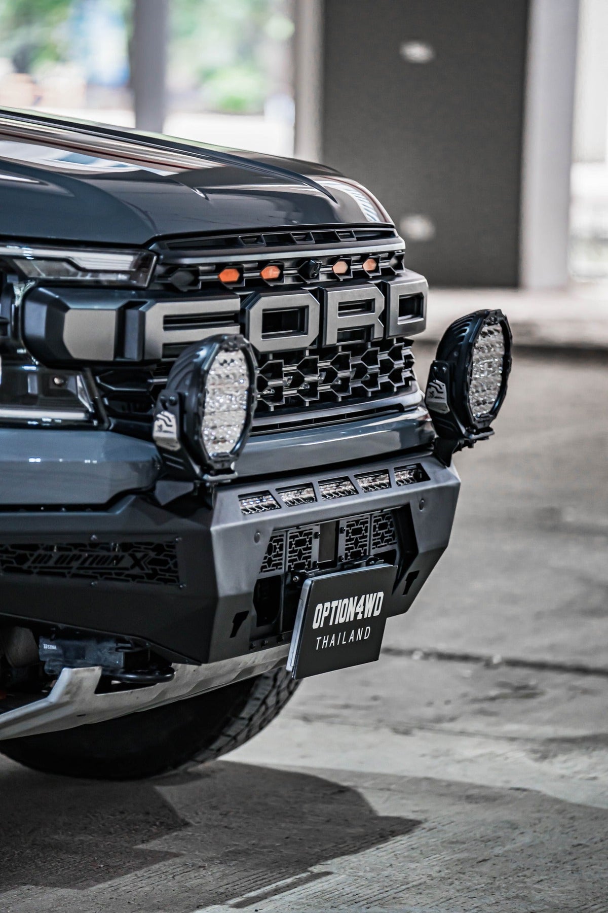 Grille Lights 4 LED for the Next Gen Ford Ranger Raptor, close up detail