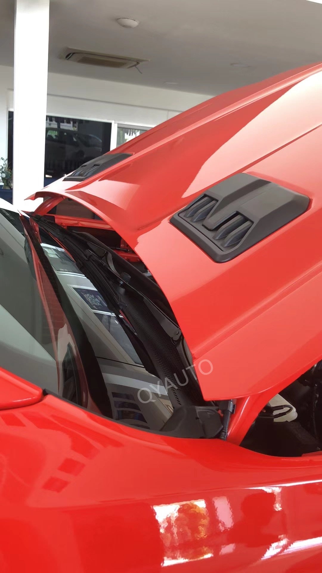 Raptor Style Bonnet Vents for the Next Gen Ford Ranger, front angle