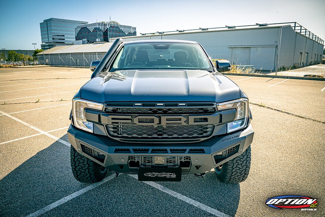Bull Bar on the Next Gen Ford Ranger & Everest, rear three-quarter view