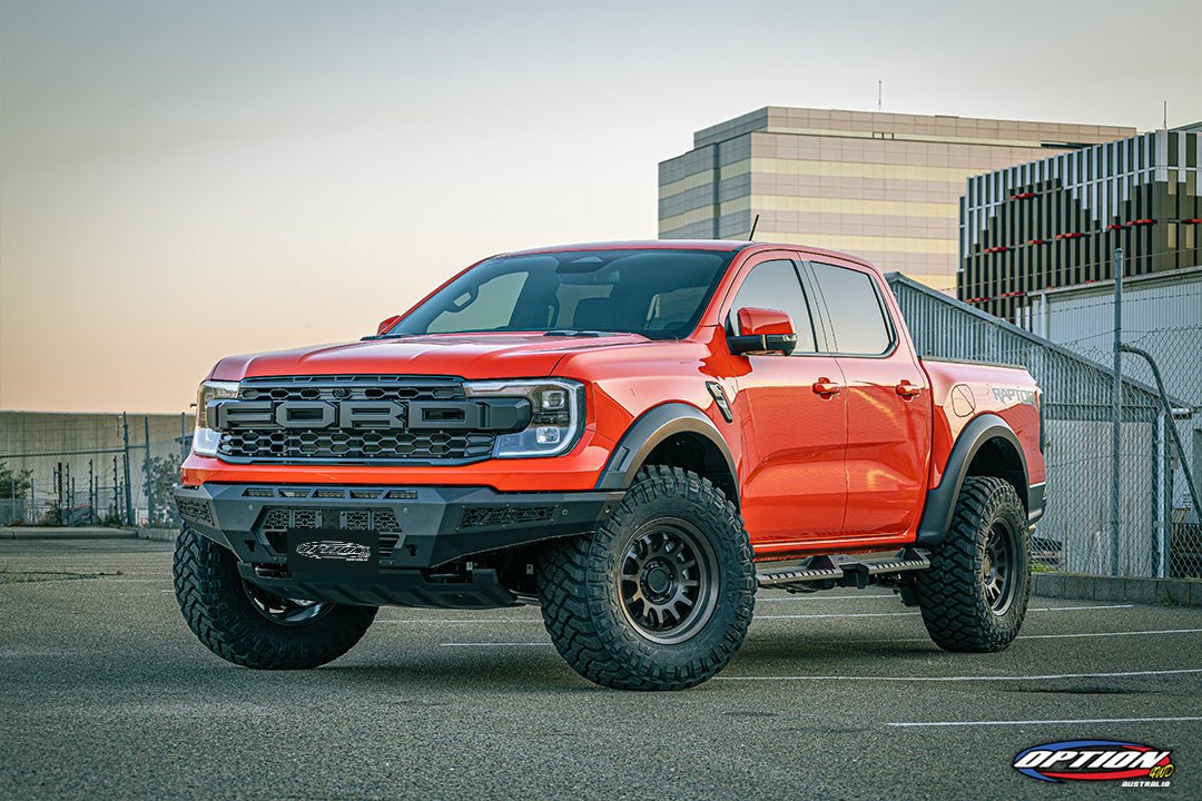Option X Bull Bar on the Next Gen Ford Ranger Raptor, side view