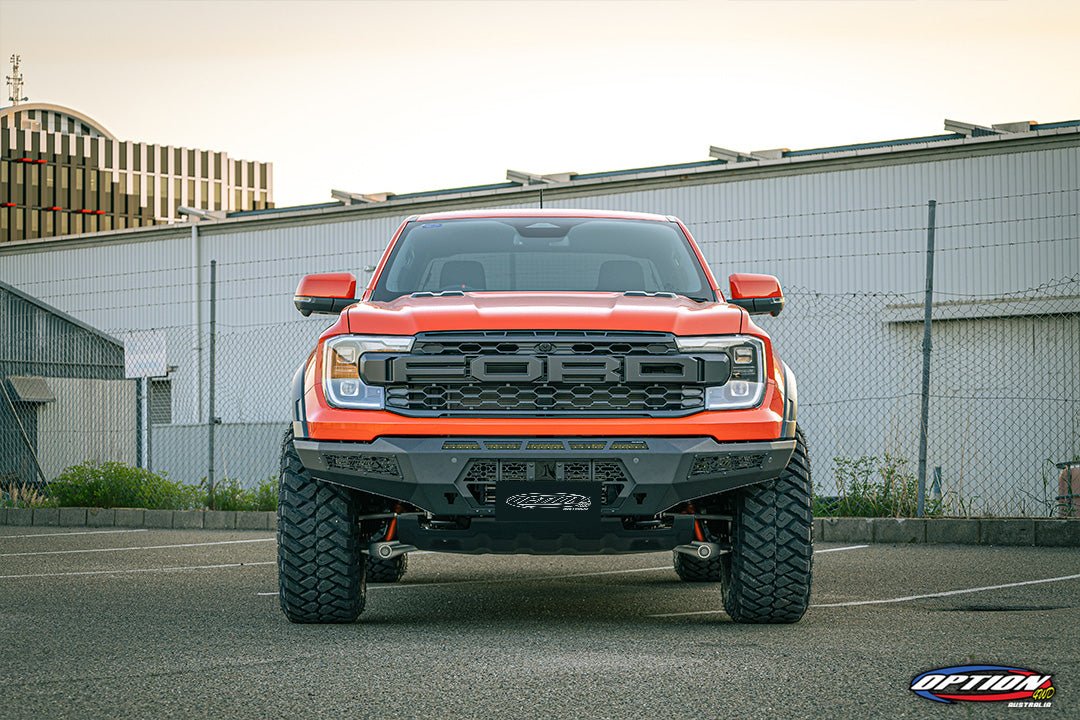 Option 4WD Option X Bull Bar fitted to a Next Gen Ford Ranger Raptor (2022-Current)