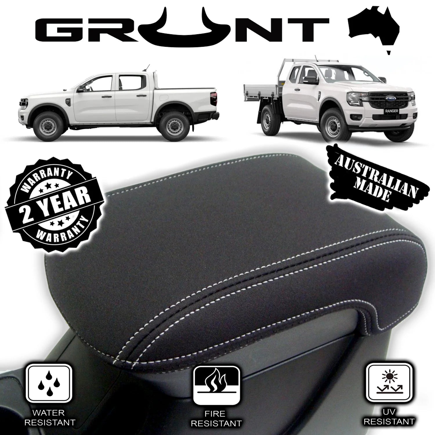 Premium Neoprene Next Gen Ranger Console Lid CoverInteriorNXG