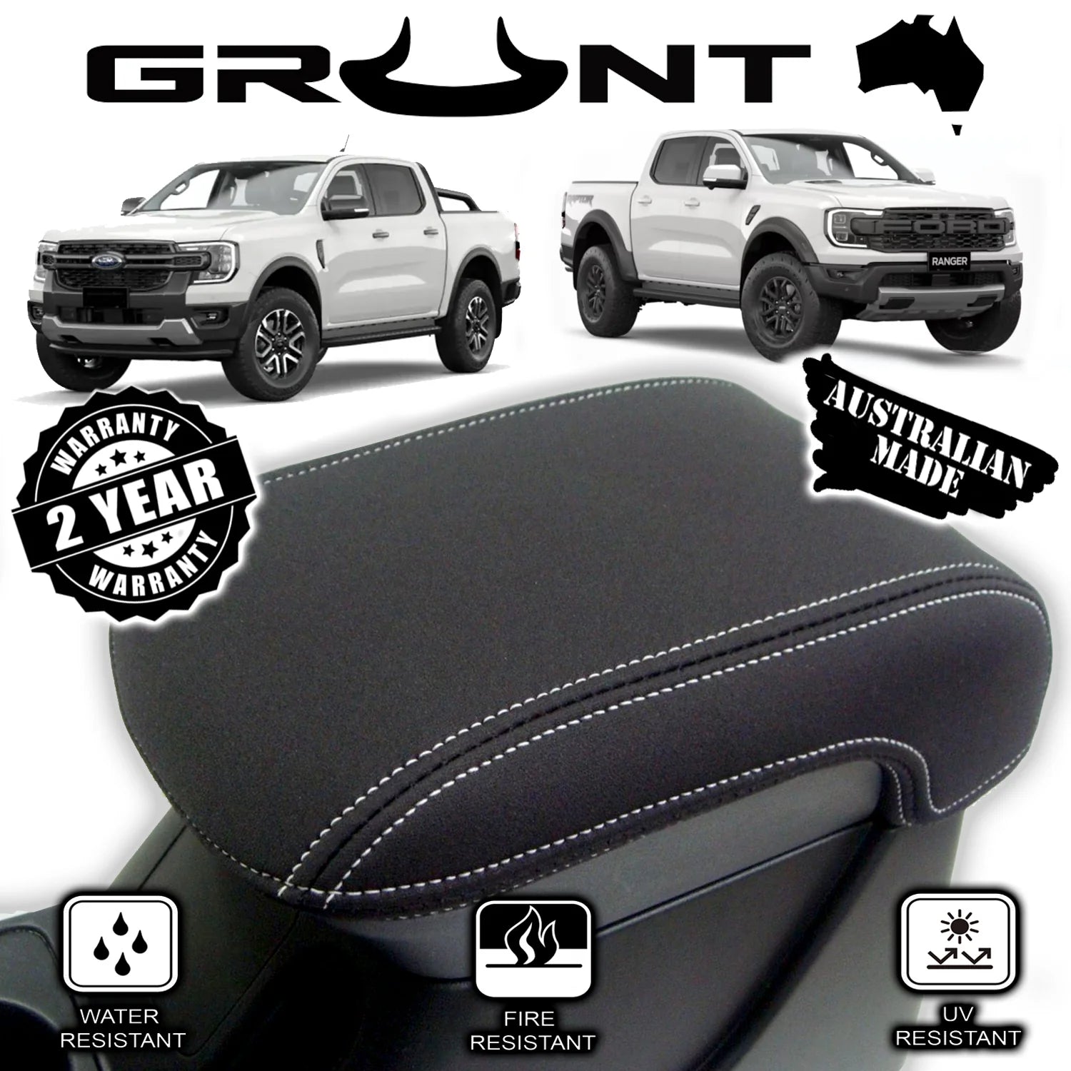 Premium Neoprene Next Gen Ranger Console Lid CoverInteriorNXG