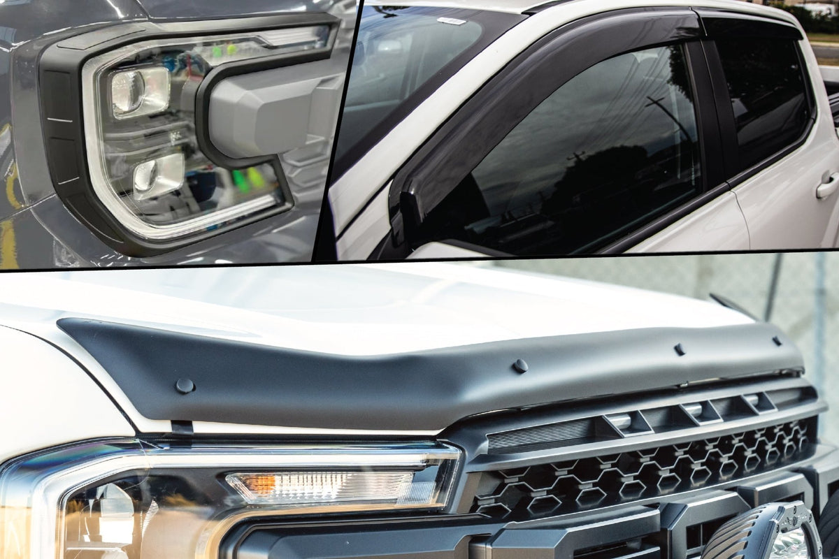 Premium Protection Pack (Ford Ranger Weathershields, Bonnet Protector ...