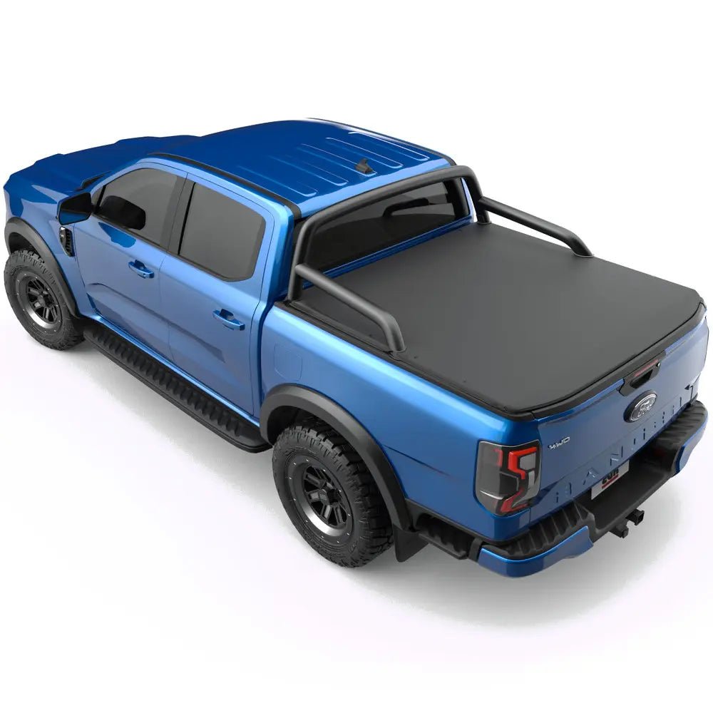 Soft Tonneau Cover on the Next Gen Ford Ranger & Raptor, angled view