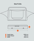 Step Above Rooftop Tent to suit Ford Ranger & Raptor (Side Opening)Rooftop TentNXG