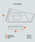 Step Above Rooftop Tent to suit Ford Ranger & Raptor (Side Opening)Rooftop TentNXG