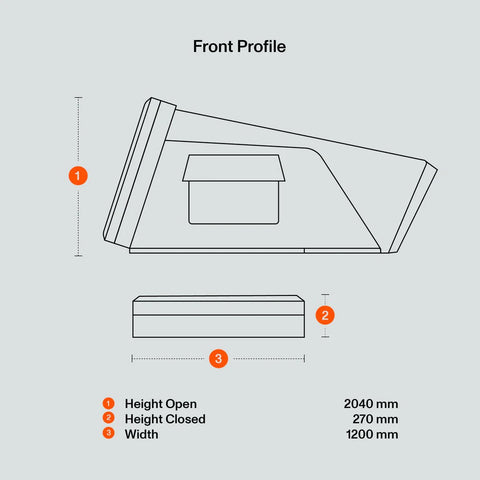 Step Above Rooftop Tent to suit Ford Ranger & Raptor (Side Opening)Rooftop TentNXG