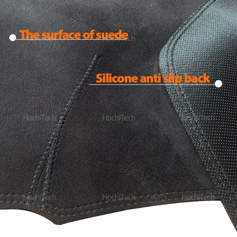 Suede Dashboard Cover on the Next Gen Ford Ranger & Everest, close-up detail