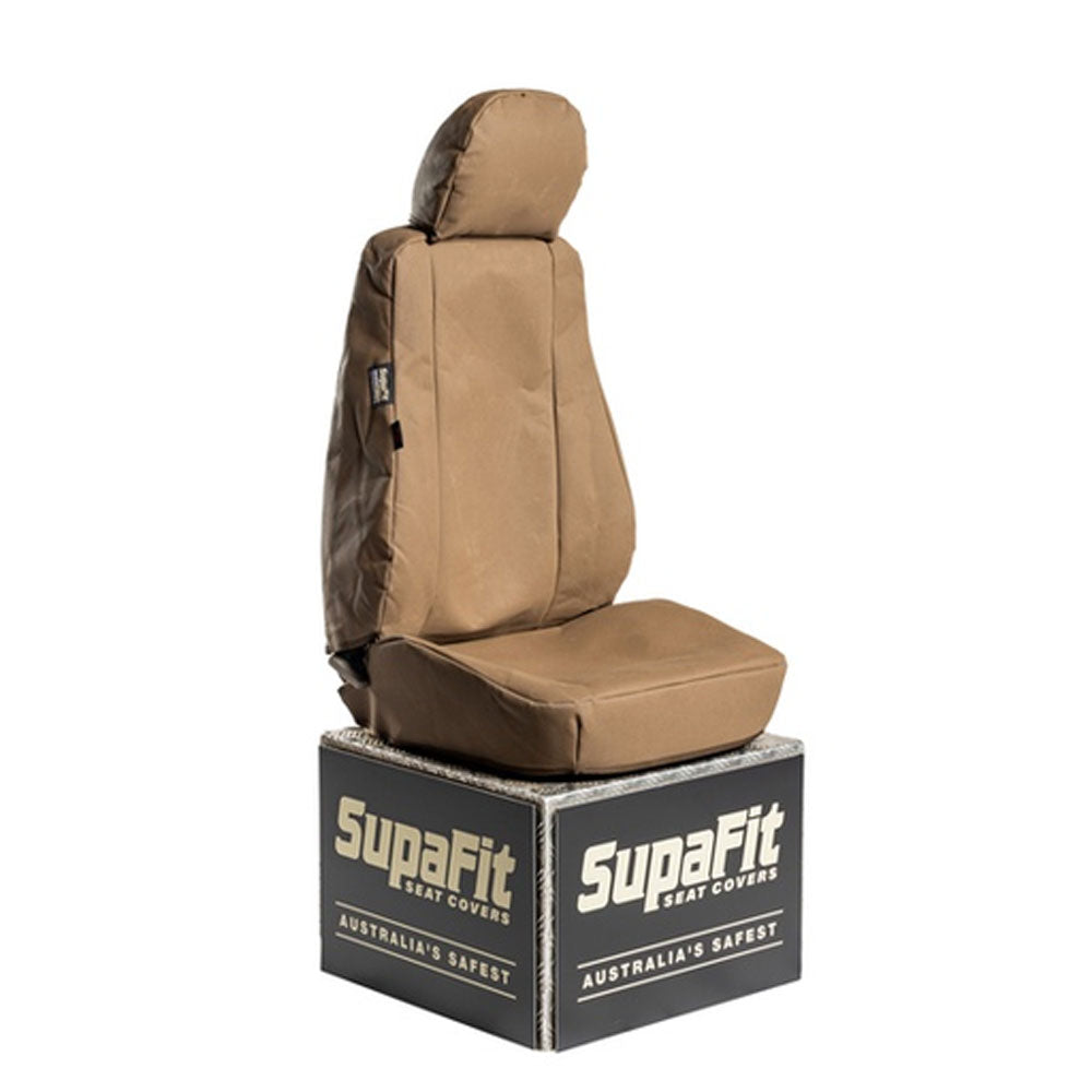 Supafit seat cover in brown canvas