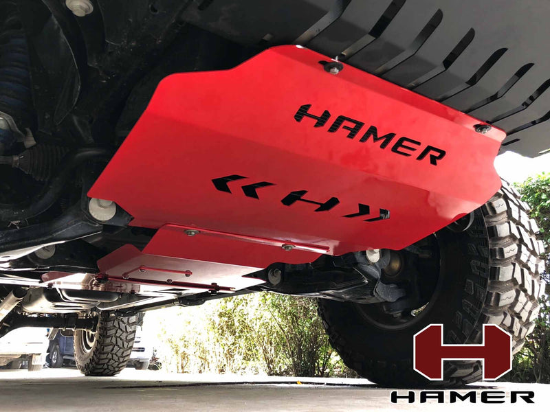 Hamer 4x4 Underbody Protection Plates 3pce fitted to a Ford Everest UA (2015-2022)