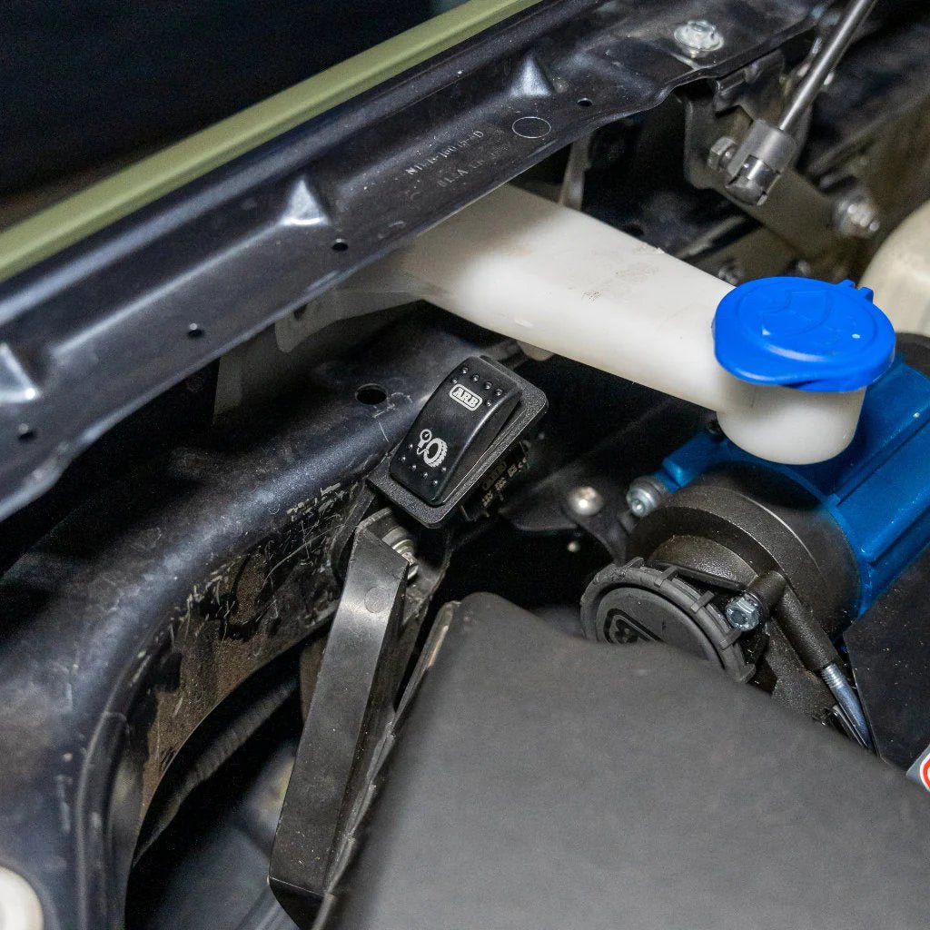 Under Bonnet Compressor Mount on the Next Gen Ford Ranger & Everest, fitted on the vehicle