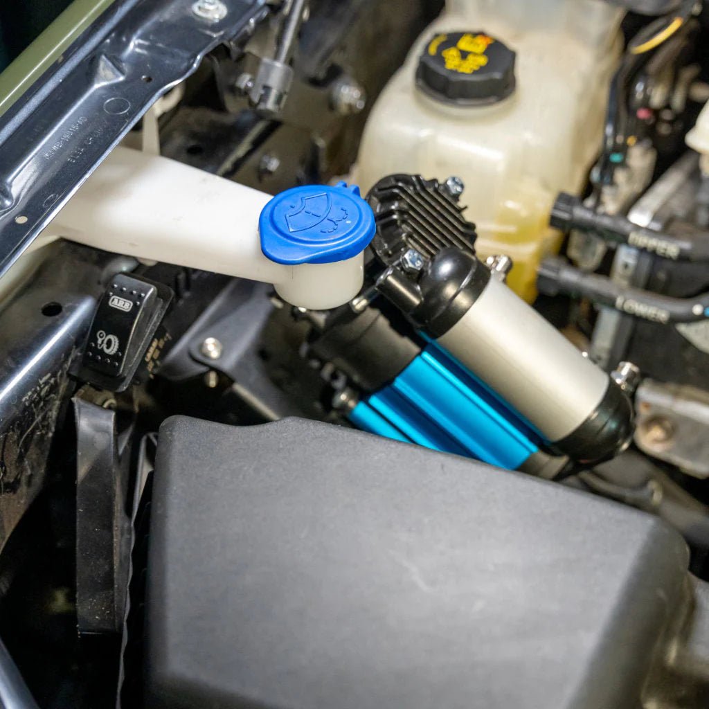 Under Bonnet Compressor Mount on the Next Gen Ford Ranger & Everest, close-up detail