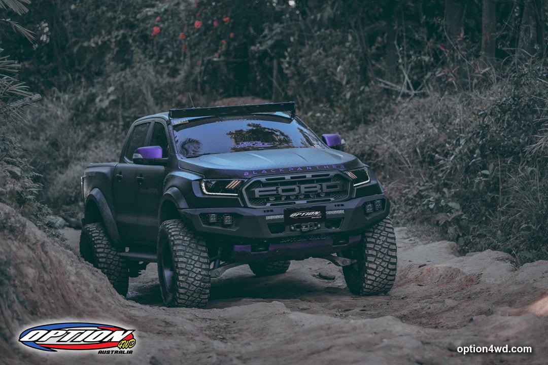 V3 Bull Bar on the Ford Ranger Raptor Gen 1, underside view