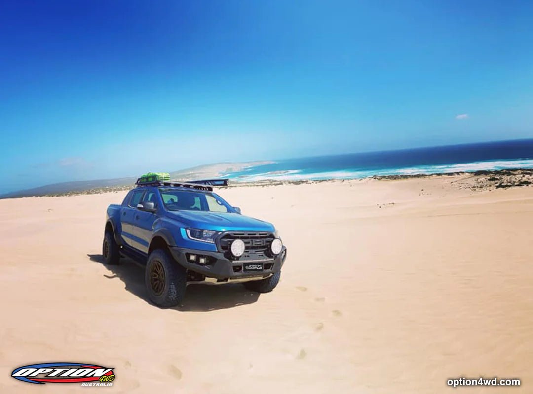 V3 Bull Bar on the Ford Ranger Raptor Gen 1, mounting detail