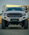 Side profile of the VIKOR Diablo no loop bull bar for the PX Ranger